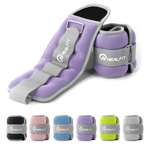 Adjustable Ankle Weights 3 lbs Pair - Purple for Fitness