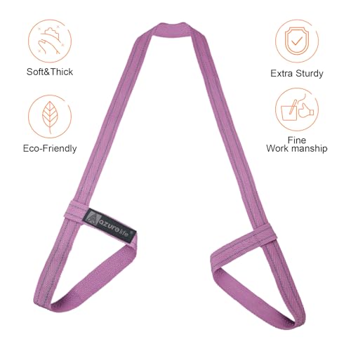 Yoga Mat Sling Strap - Easy-Cinch Carrying Holder for Yoga Mats - Purple