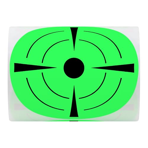Fluorescent Green 3 Inch Round Adhesive Shooting Targets - 100 Labels
