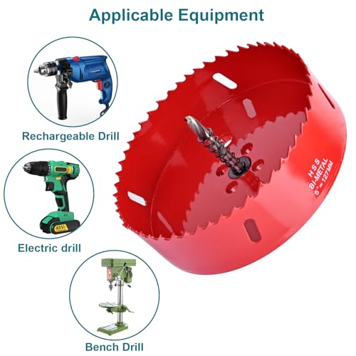 4 Inch / 102mm Hole Saw for Wood, Plastic Board, Ceiling, Drywall, Plasterboard, and Metal Sheet - HSS Bi-Metal Hole Cutter with Pilot Drill Bit