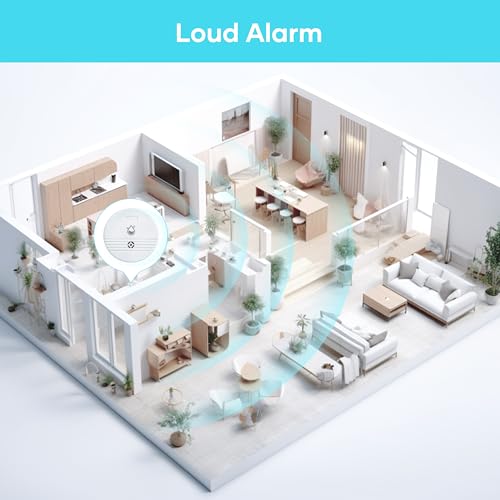 Water Leak Detector 3 Packs, Lound Sound Sensor Alarm, Home Water Flooding Monitor Sink Overflow Monitoring Wet Moisture Alert Pipe Leakage Drip Detection Warning for Basement, Laundry, Bathroom