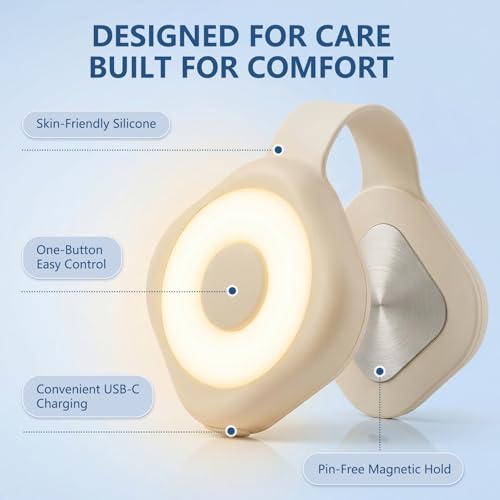 Rechargeable Nurse Night Light Clip - Yellow, 3 Colors & 6 Modes