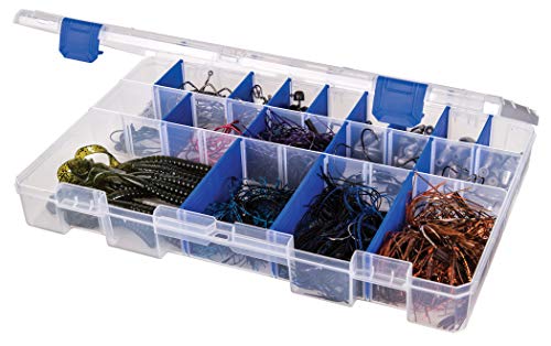 Fishing Tackle Storage Box - 25 Compartments, 15 Dividers, 14.25"