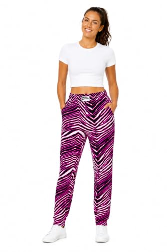Zubaz Men's Z88 Original Pants - Black/Fluorescent Pink, Large