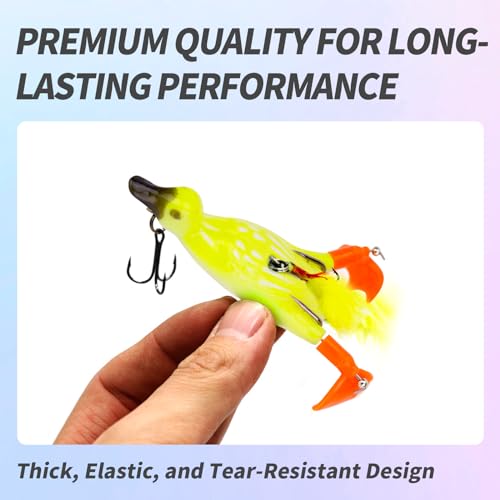 Topwater Duck Lure - 3D Duckling Floating Bait for Fishing