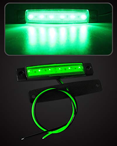 10PCS Green LED Boat Interior Lights - 12V Waterproof Lighting