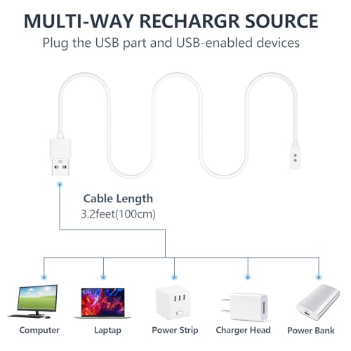 Magnetic USB Charging Cable for Smart Band & Watch Series - 1.9ft, 1 Pack