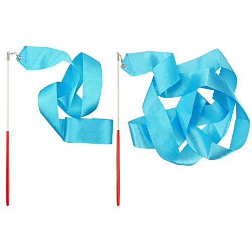 Rhythmic Gymnastics Wands with Streamers - Blue, 2 Pack