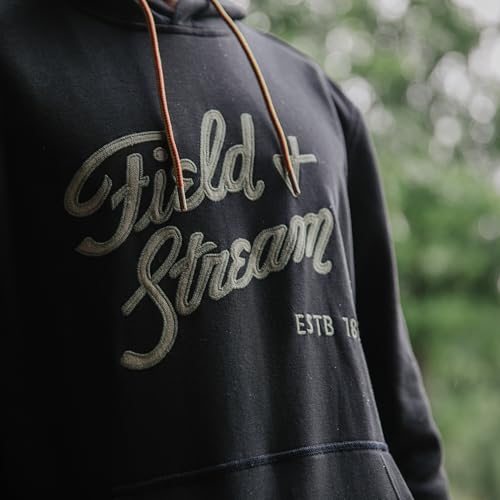 Field & Stream Tackle Twill French Terry Hoodie Black Large Unisex