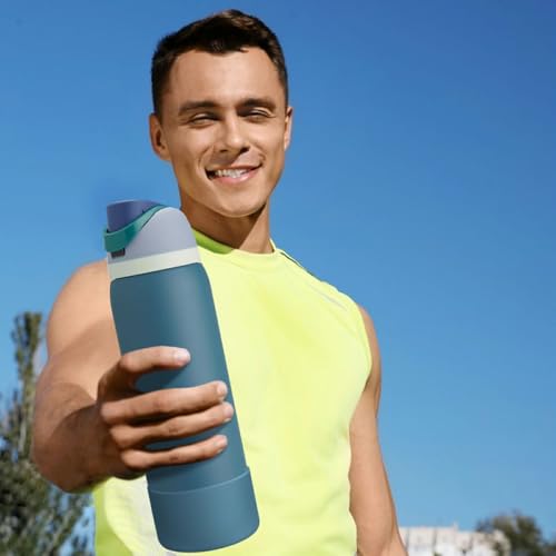 Silicone Water Bottle Boot 2PCS - Denim, 24oz Protective Cover
