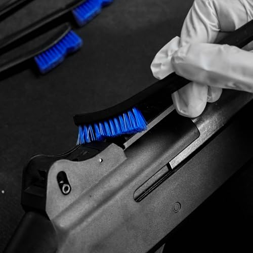 PINGMIC Gun Cleaning Brushes, Double-Ended 3Brass&3Blue Nylon