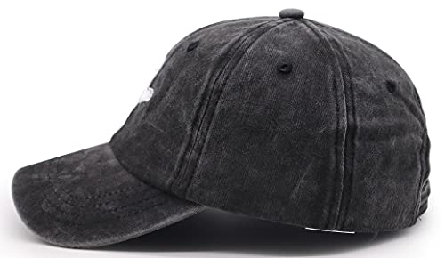 Halloween Baseball Cap for Men Women - Funny Embroidered Adjustable Black Hat, One Size