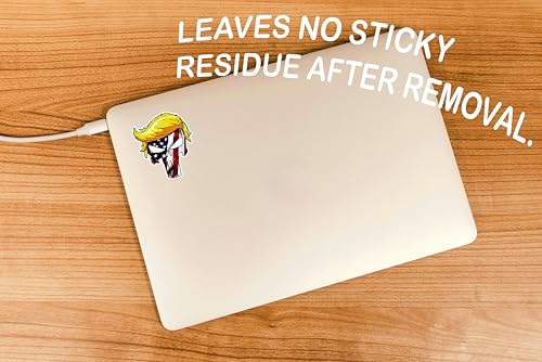 Trumpisher Skull American Flag Vinyl Sticker Decal - 2 Pack