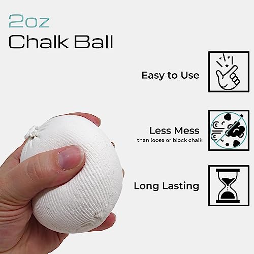 2oz Gym Chalk Ball for Rock Climbing, Weightlifting & Gymnastics