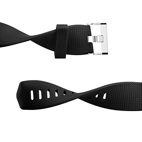 Sports Bands for Fitbit Charge 2 - 2 Pack Adjustable Waterproof - Black/Black