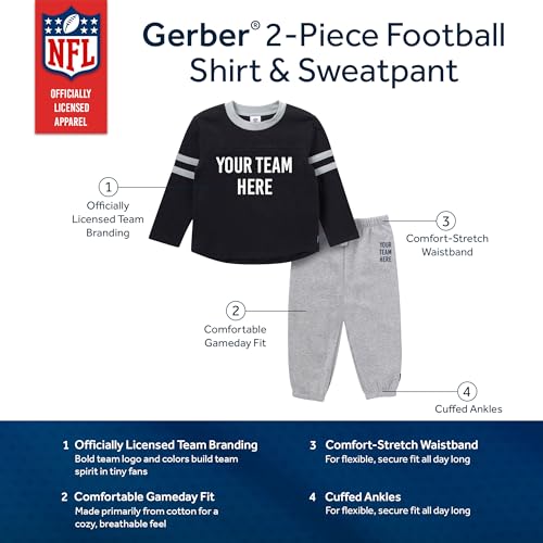 NFL Baby Shirt and Sweatpants Outfit Set - Buffalo Bills, 3T