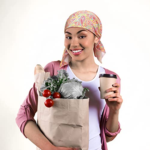 Geyoga 6 Pcs Chemo Headwear for Women - Vivid Color Stylish Turbans