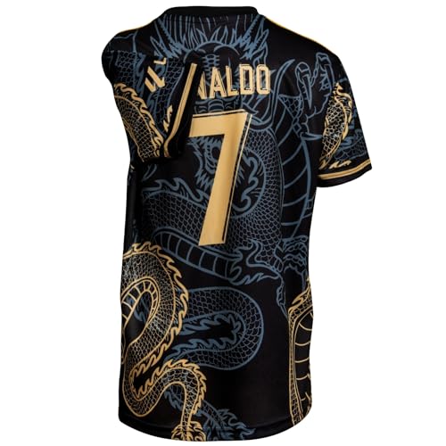 Kids Soccer Jersey Kit with Shorts - Special Dragon Edition, Black, 164 (10-11 Years) - PURESTOF