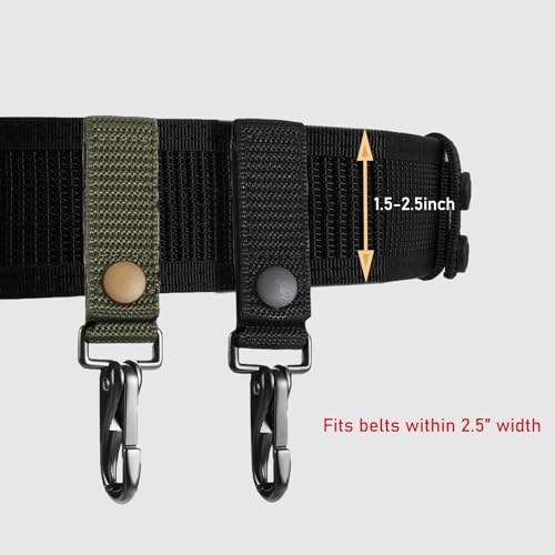 Heavy Duty Metal Belt Keeper Clip - T-Black 1pc for Duty Belts
