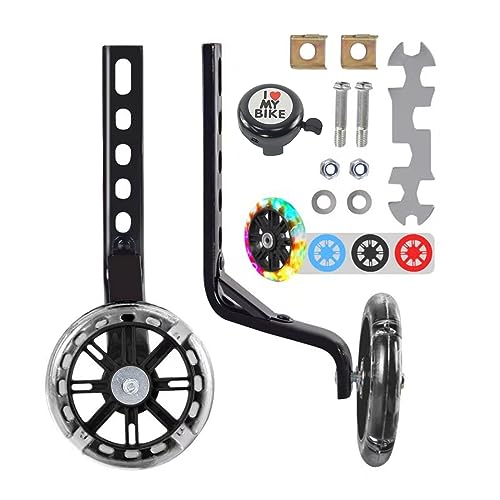 Bike Training Wheels for 12-20 Inch Kids Bikes - Black