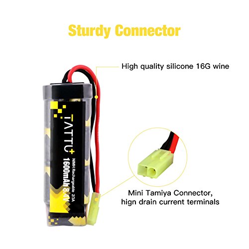 8.4V 1600mAh NiMH Flat Battery Pack with Mini TMY Connector