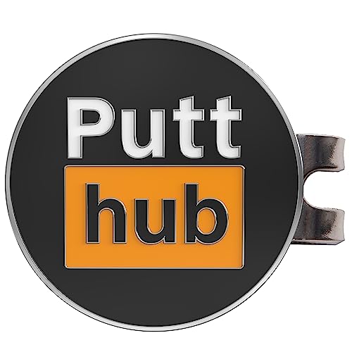 PuttHub Funny Golf Ball Markers with Hat Clip - Unique Golf Accessories