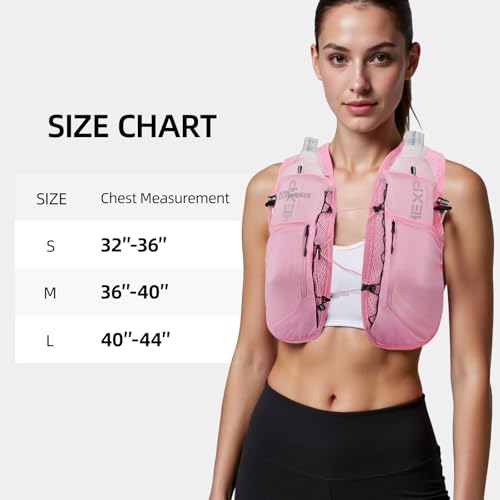 HIGH EXPERIENCE Women's Pink 5L Lightweight Hydration Running Vest