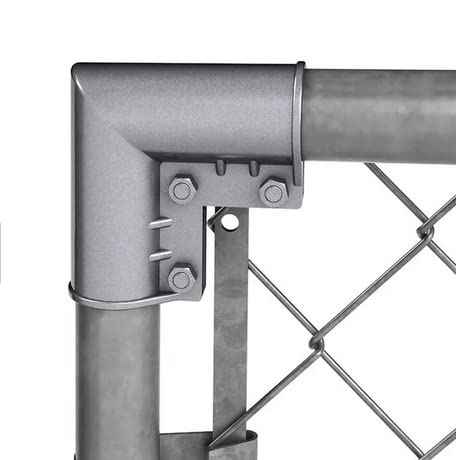 Dailydanny Chain Link Fence Gate Corner 1 3/8" x 1 3/8" Aluminum Gate Corner Gate Elbow, 4 Pack (Black)