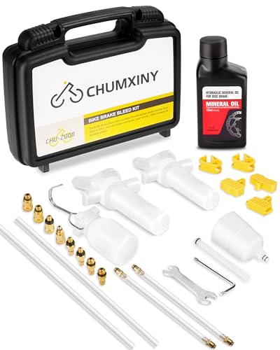 Bicycle Hydraulic Brake Bleed Kit with Mineral Oil & Brass Connectors