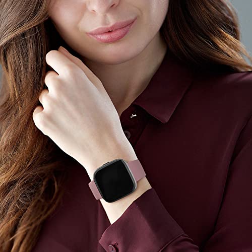 Silicone Sport Band for Smartwatch - Adjustable Replacement Strap - Smoke Violet