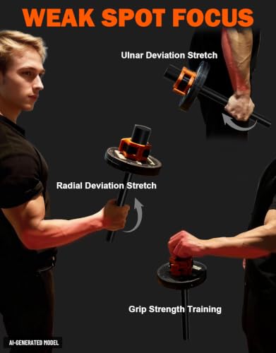 Forearm Wrist Strengthener Grip Trainer Bar - 2 Inch