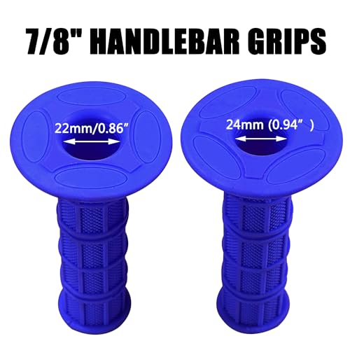 7/8" Handlebar Grips for Dirt Bikes & ATVs - Blue