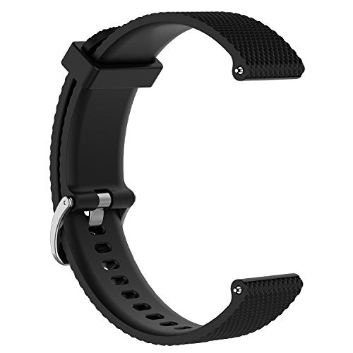 20mm Silicone Replacement Wristband for Garmin Watches - Black, Small
