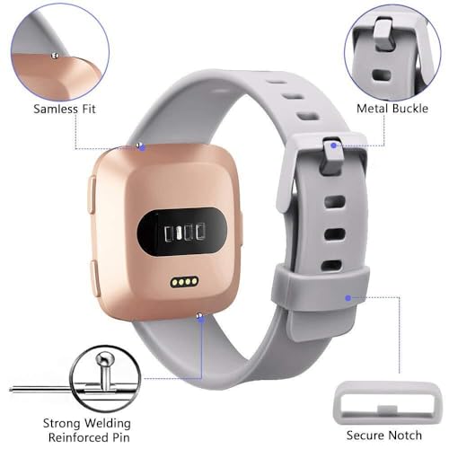 Sport Bands for Fitbit Versa 2/Versa/Versa Lite - Black, Small