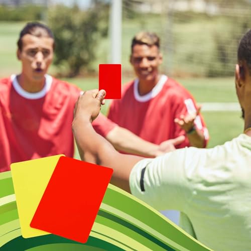 Referee Card Set - 2 Red & Yellow Cards with Holder