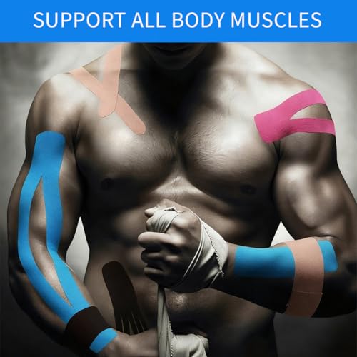 Colorful Kinesiology Tape - 5 Rolls 1.5inx16.4ft Athletic Tape