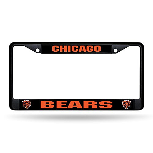 NFL Black Chrome License Plate Frame - 12" x 6" Auto Accessory