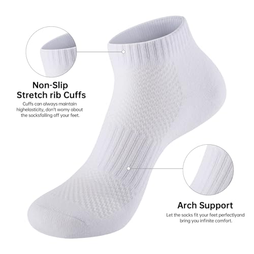 Womens Cotton Ankel Socks, Athletic Performance Running Moisture