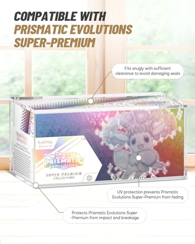 SOWANO 1 Pcs Clear Acrylic Display Box with Magnetic Lid for SPC Collection