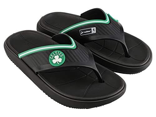 NBA Men's Block Thong Sandals - Official Team Logo Flip Flops