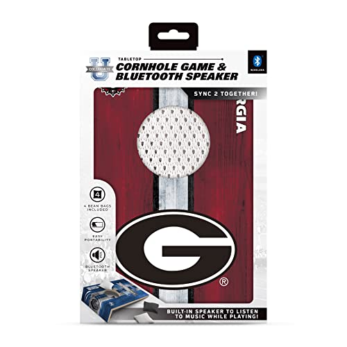 Georgia Bulldogs Tabletop Cornhole Game with Bluetooth Speaker