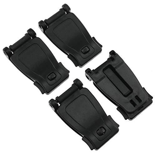Molle Webbing Clips - 4 Pack Black Backpack Accessories