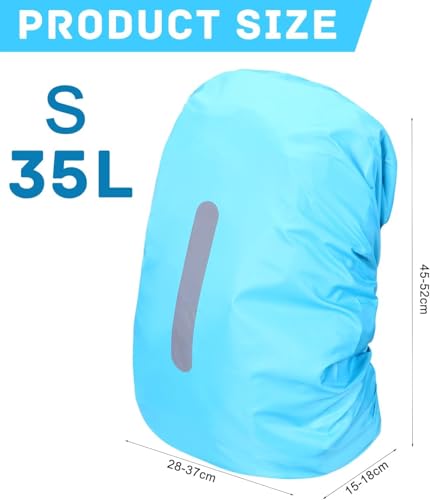 Waterproof Backpack Rain Cover with Reflective Strip - 30-40L