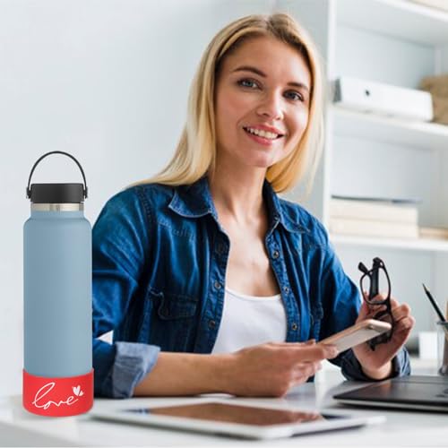 Letter Love Silicone Boot for Tumblers - Red - Anti-Slip Protective Sleeve