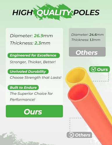 Adjustable Soccer Agility Training Poles Set - 6FT Speed Drills