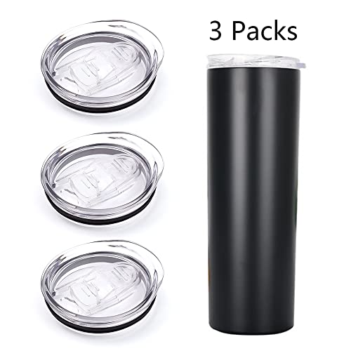 20oz Skinny Tumbler Replacement Lids - 3 Pack, Spill Proof