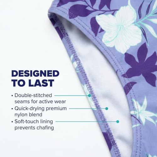 Girls' Sport Cut-Out One Piece Swimsuit - Julia Purple