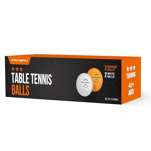 3-Star Premium Ping Pong Balls - Durable 40+ ABS, 4-Pack