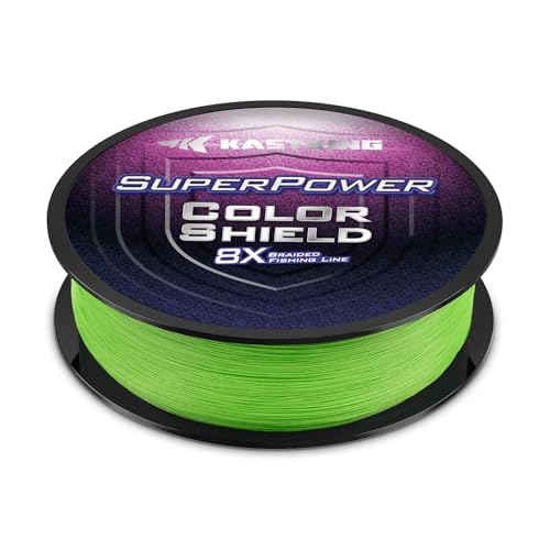 KastKing SuperPower ColorShield 8X Braided Fishing Line Neon Green 15LB 300yds