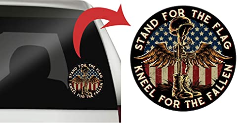 7-Inch Battlefield Cross Patriotic Decal Sticker - Variation 1